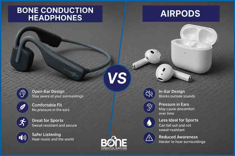 Bone Conduction Headphones vs AirPods